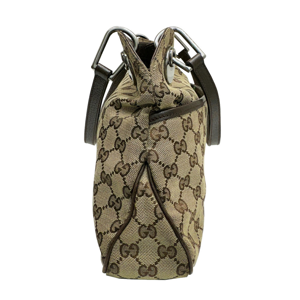 Gucci GG Tote Leather Bag Canvas Handbag